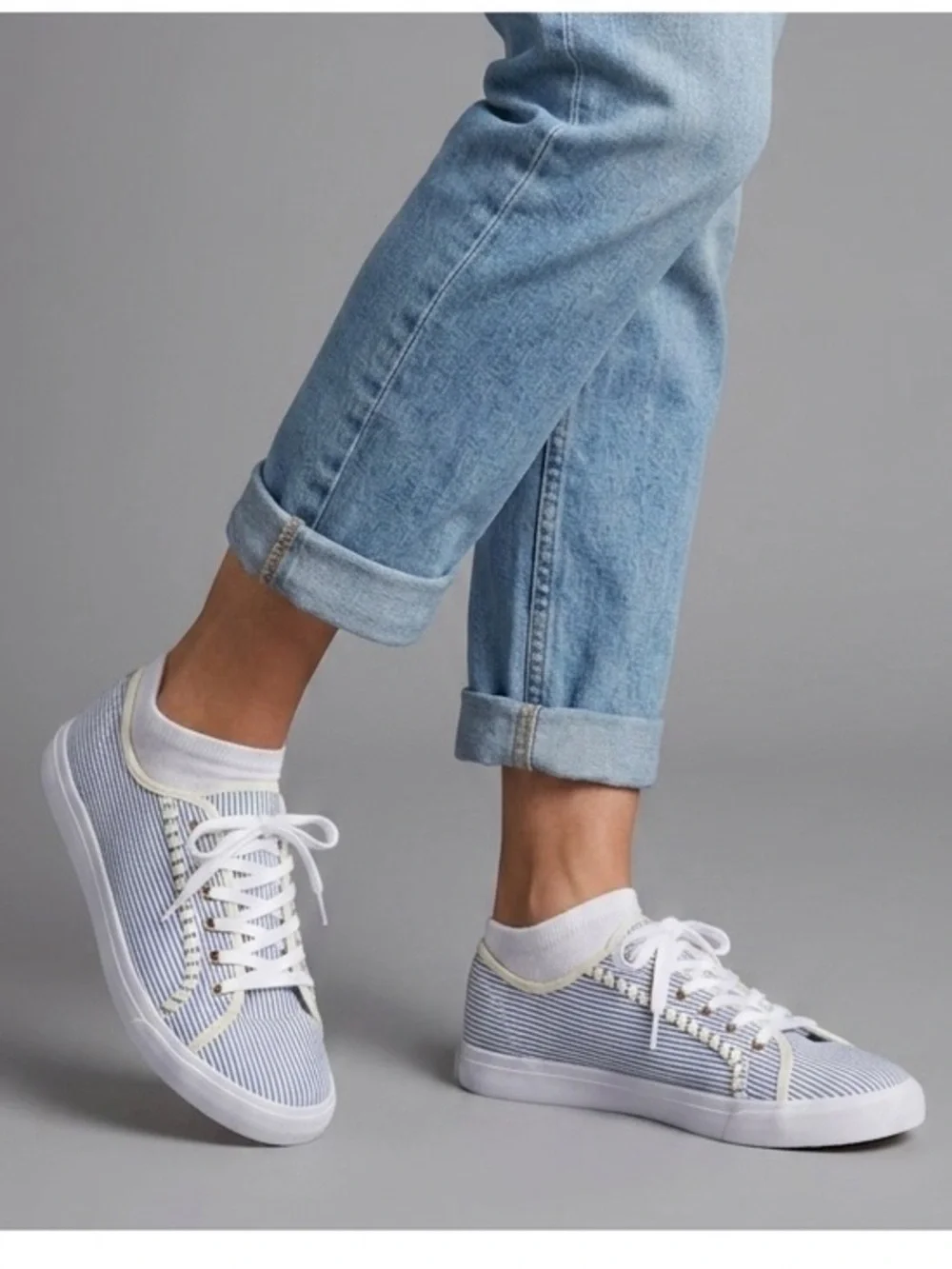 Jack Rogers Blue and White Canvas tennis shoes, sneakers